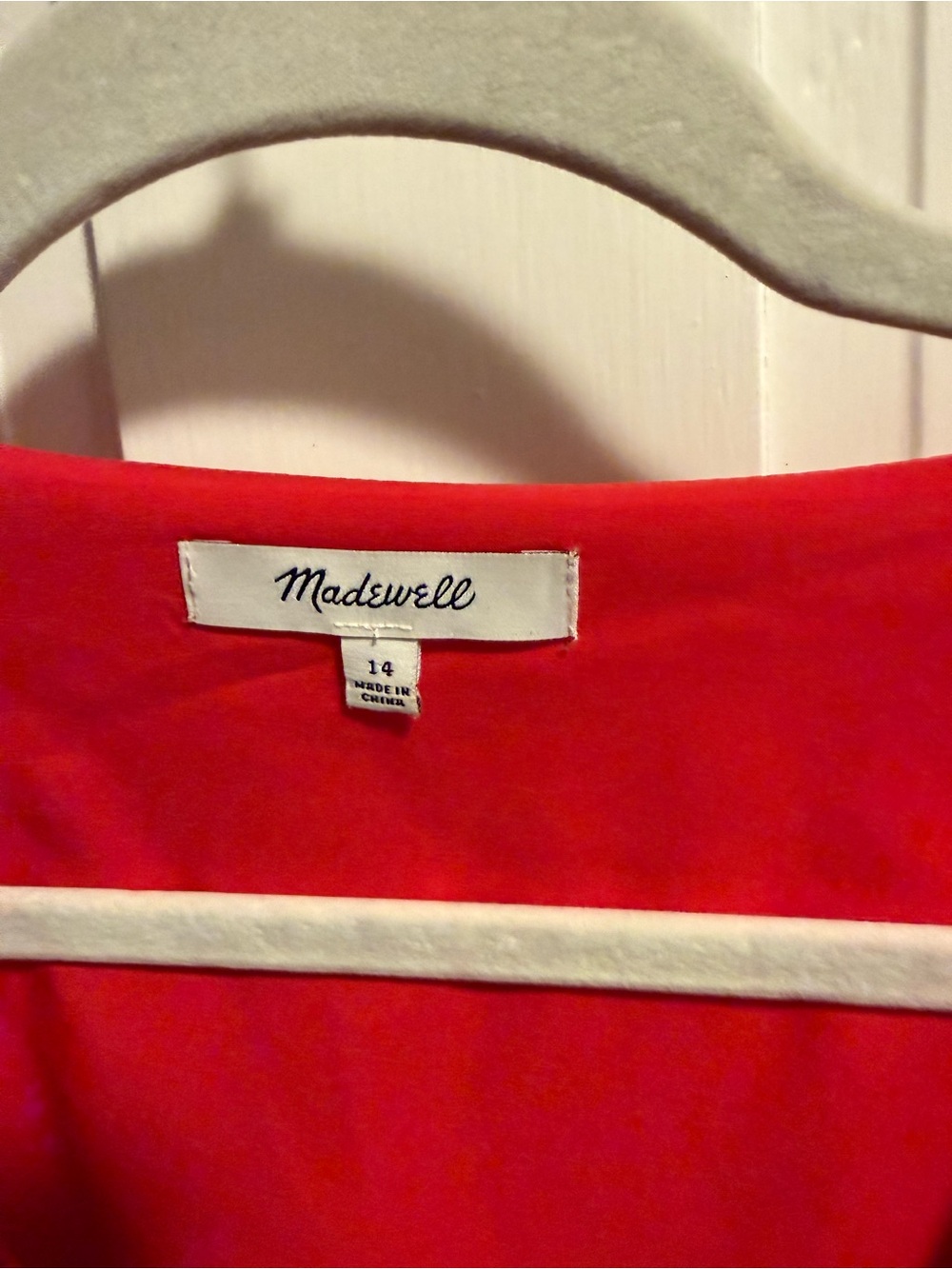 Madewell Button Down Dress, Mini Floral Print, Red, 14 - Picture 5 of 7